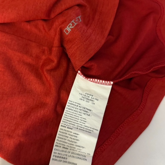 Nike Red, Black & White Dri-Fit Matching Set - Short Sleeve Shirt w/ Shorts - Picture 6 of 12